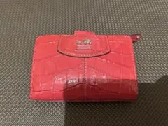 コーチ　クロコダイル風 二つ折り財布