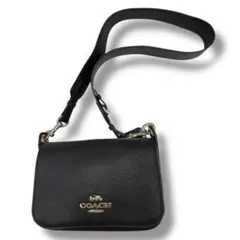 極美品✨COACH コーチ ショルダーバッグ クロスボディ 肩掛け ブラック