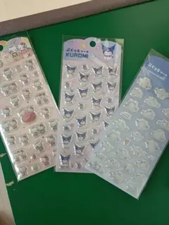 新品未使用品　クロミ　キティ　シナモン　ぷくっとシール　3点セット