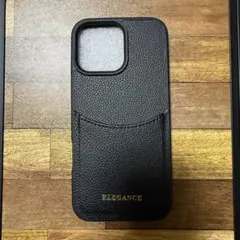 【新品未使用品】ELEGANCE レザー調　　iPhone16Proケース 黒