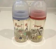 Pigeon母乳実感哺乳瓶 240ml 2本セット プラスチック おまけ付