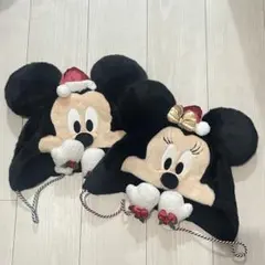 【美品】2025 ディズニー クリスマス ファンキャップ ミッキーミニーセット