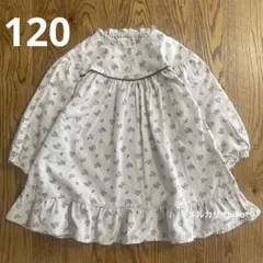 120＊SIMPLE FREE ワンピース 花柄 女の子 コーデュロイ フリル