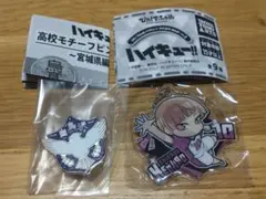ハイキュー!!　アクリルキーホルダーと高校モチーフピンバッジ　白鳥沢　白布賢二郎