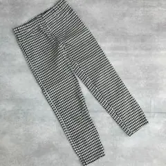 ギンガムチェック レギンスパンツ　スキニー　白黒　ストレッチ　美脚