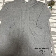 Flow and Fixture しまむら　ロングカーディガン　長袖　3Lのサムネイル