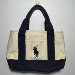 POLO RALPH LAUREN ラルフローレン　トートバッグ　刺繍ロゴ　古着