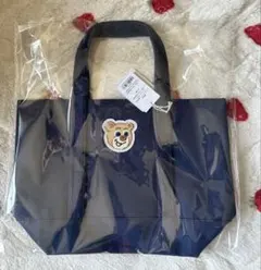 フェイラー オールドテディ ワッペン トートバックL ネイビー