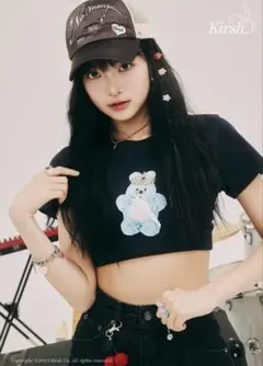 KIRSH tシャツ ネイビー lesserafimウンチェのサムネイル