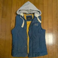 GUESS フード付きベスト M ネイビー