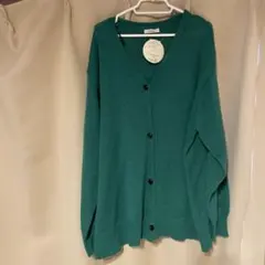 Rafnaf Vネック カーディガン グリーン 3L