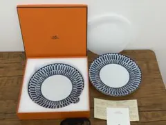 HERMES Bleus d'Ailleurs プレート 2枚セットのサムネイル