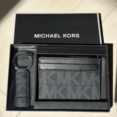 MICHAEL KORS カードケース キーリング　ブラック　メンズ レディース
