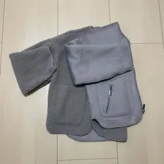 ZARA(リバーシブル)グレー フリースジャケットフロントファスナー付き【XS】
