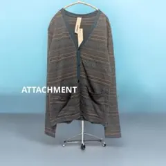 【タグ付未使用】ATTACHMENT ジャガード織 コットンカーディガン 1のサムネイル