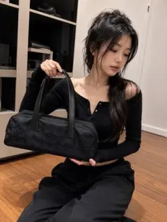 CHANEL トラベルライン ミニボストンバッグ ブラックのサムネイル