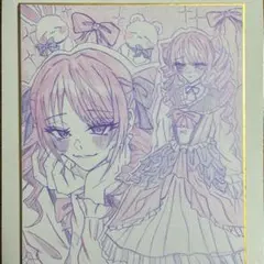 アナログ手書きイラスト　コロネツイン　萌え系 一点物