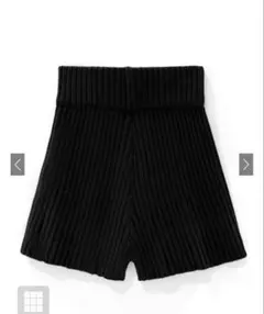 新品未使用タグ付き GRLハイウエストリブニットショートパンツSサイズ ブラック