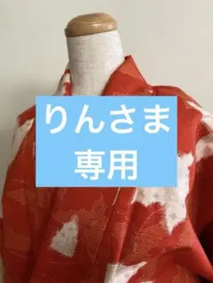 着物＊小紋＊袷＊オレンジ＊蝶＊寸法お尋ねください！