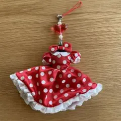 Disney ミニーマウス ドレス ストラップ 携帯クリーナー