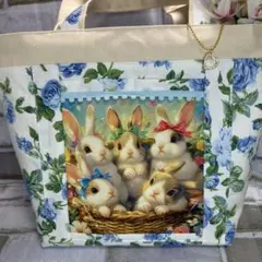 トートバッグ　うさぎ