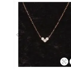 4℃ k10 ピンクゴールドダイヤモンドハートネックレス