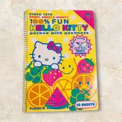 HELLO KITTY キティ　シール付きノート　サンリオ　平成　レトロ　当時物