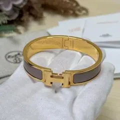 エルメス クリックH バングル マロングラッセ ベージュ ゴールド ブレスレットのサムネイル