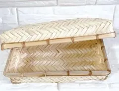 住まい 小物入れ 【ナチュラル 竹かご】新品 未使用