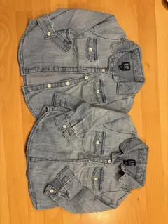 GAP デニムブルー 長袖シャツ 2枚セット