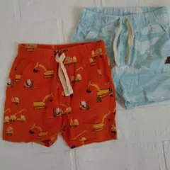 gap baby オレンジパンツと水色波模様パンツセット