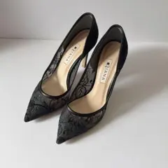 DIANA 23センチ ブラック レース ハイヒール