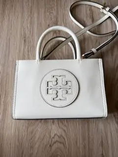 TORY BURCH エラバイオ ミニトートバッグ ホワイト ハンドバッグ ロゴ