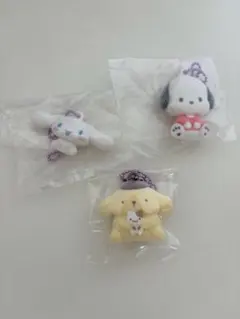 サンリオ ふわわフロッキーマスコット　ポチャッコ　ポムポムプリン　シナモン