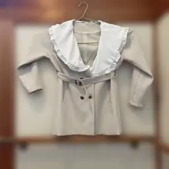 フリル襟　トレンチコート