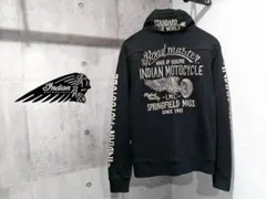 INDIAN MOTOCYCLE ボリュームネック スウェット ジャケットL 黒のサムネイル