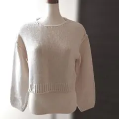 GU クリーム色のニットセーター 長袖 Sサイズ レディース