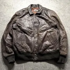 80s type A-2 M bomber leather flight jkt