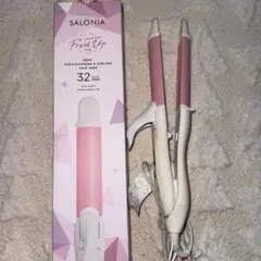 SALONIA サロニア 2WAY ヘアアイロン 32mm ピンク