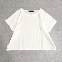 mizuiroind リヨセル混 襟付きフレンチスリーブドルマンブラウスのサムネイル