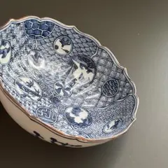 古伊万里染付 輪花鉢 扇面草花文 鉢 ボウル 古伊万里染付 輪花鉢 扇面草花文 鉢 ボウル - メルカリ
