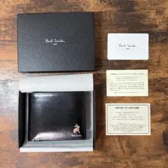 Paul Smith ポールスミス 二つ折り財布 ブラック レザー873-734