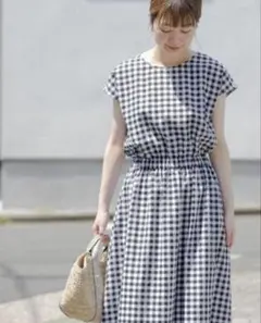 URBAN RESEARCH Sonny Label リネン混ギャザーワンピース