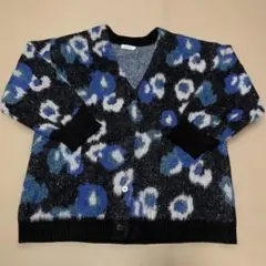 LEPSIM ラメ入り黒地カーディガン