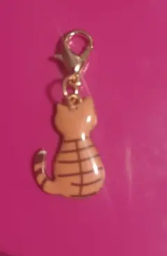 猫 チャーム キーホルダー トラ猫