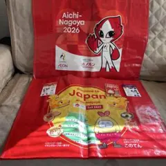 愛知・名古屋2026 アジア大会 ホノホン エコバッグ& シール まとめ売り