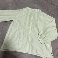 【美品✨】エメラルドグリーン ブラウス 長袖 トップス
