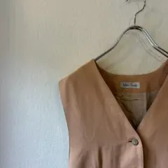 Many Beau ベスト　ベージュ　古着　　/y3472