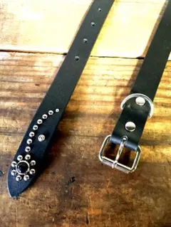 ナローベルト スタッズベルト 20㎜ ダークブラウン オーダー製 HTC