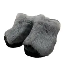 厚底　ファーサンダル　レディース　24cm相当